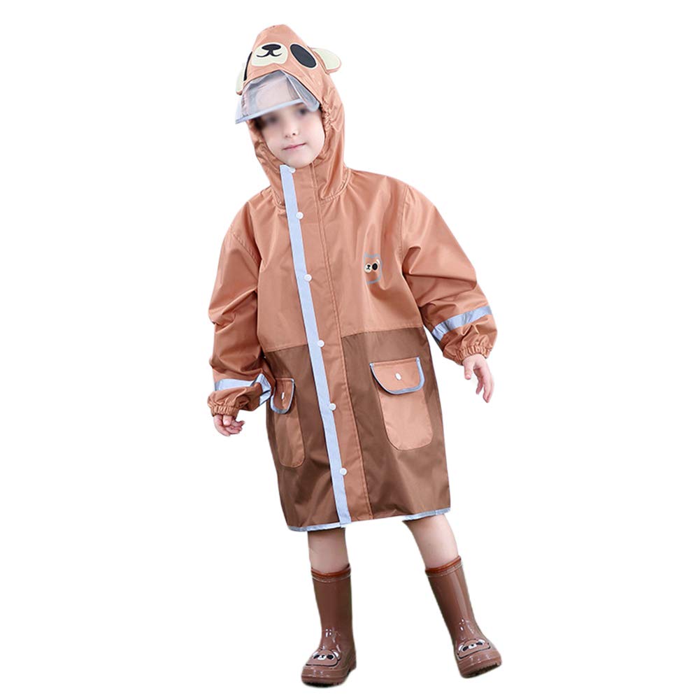 GUOCU Bambino Giacca Antipioggia Con Posizione Dello Zaino Poncho Pioggia Cappotto Impermeabile