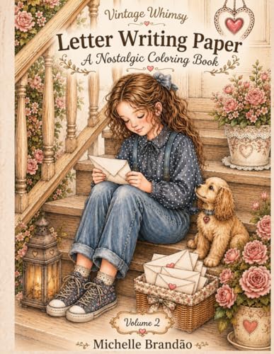 Vintage Whimsy – Letter Writing Paper Volume 2: A Nostalgic Coloring Book Inspired by the Vintage Stationery of the 80s and 90s image 2