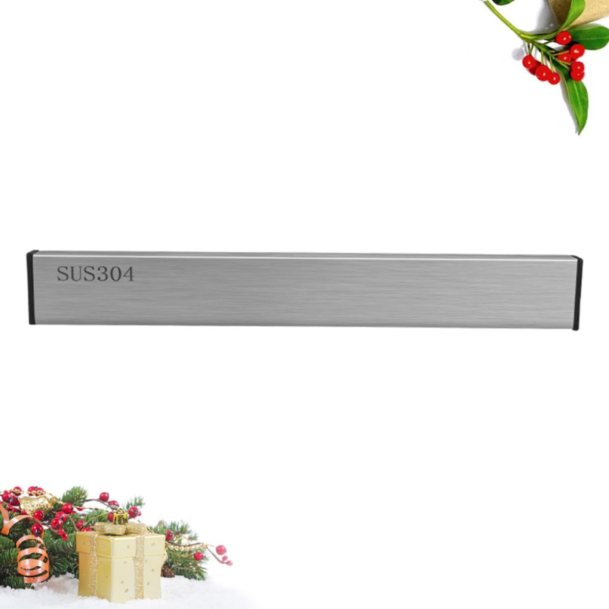 MAGICLULU Küchenutensilienregal aus Edelstahl 50cm Magnetischer Messerhalter ohne Bohren Langlebige und Einfache Wandmontage für Stilvolle Küchenorganisation
