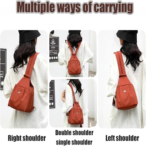 Waterproof 2-Way Commuter Bag，Oxford Cloth Multi-Strap Small Backpack，30x21x14cm，Multiple Pockets Comfortable And Anti-Theft4