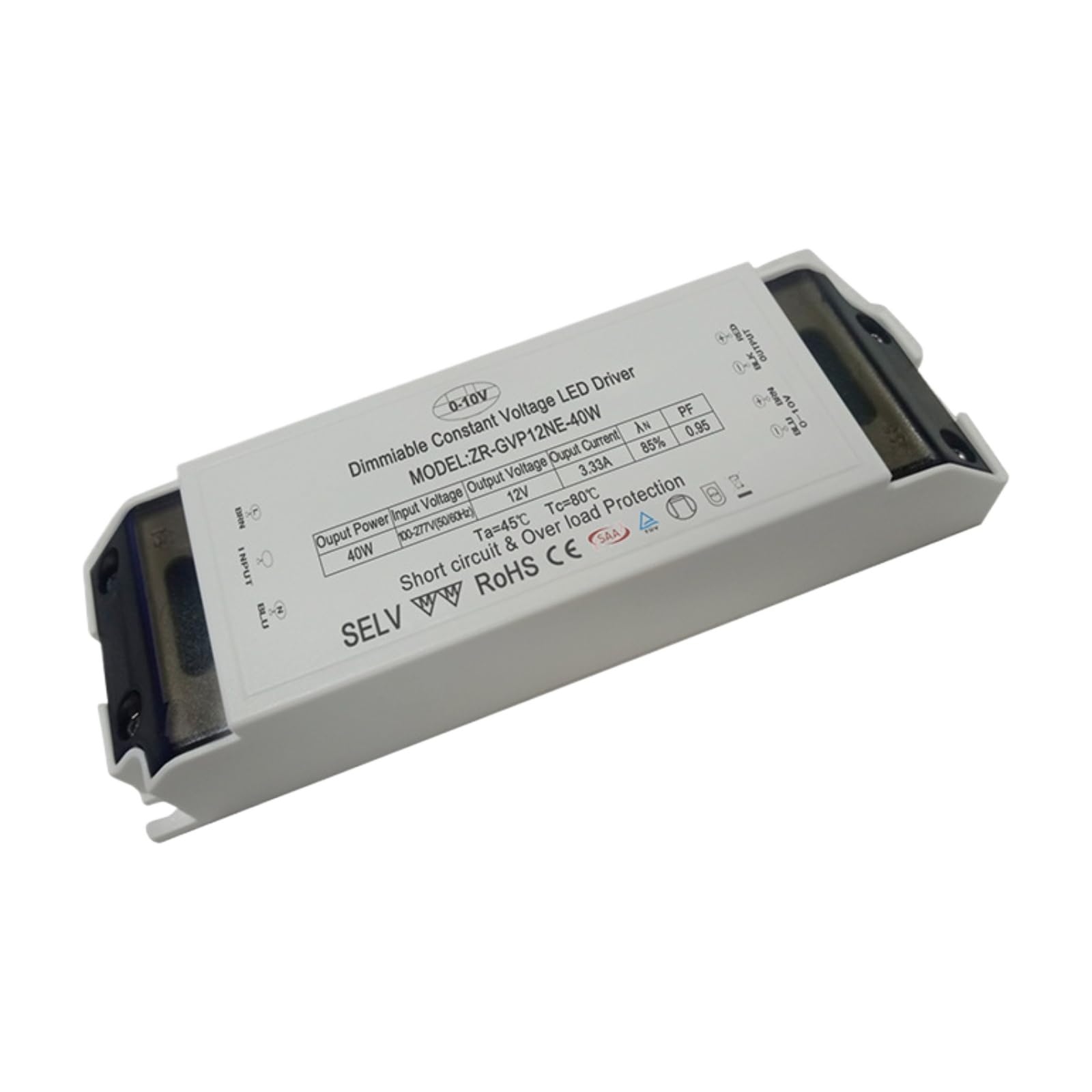 Pilote LED 12V 40W alimentation variable 0-10V pour ruban lumineux
