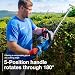Hyundai 680W Electric Hedge Trimmer, 24" / 61cm Blade, 24mm Cutting Capacity, 180° Rotating 5-Position Handle, 10m Cable, Corded Hedge Cutter, 3 Year Warranty