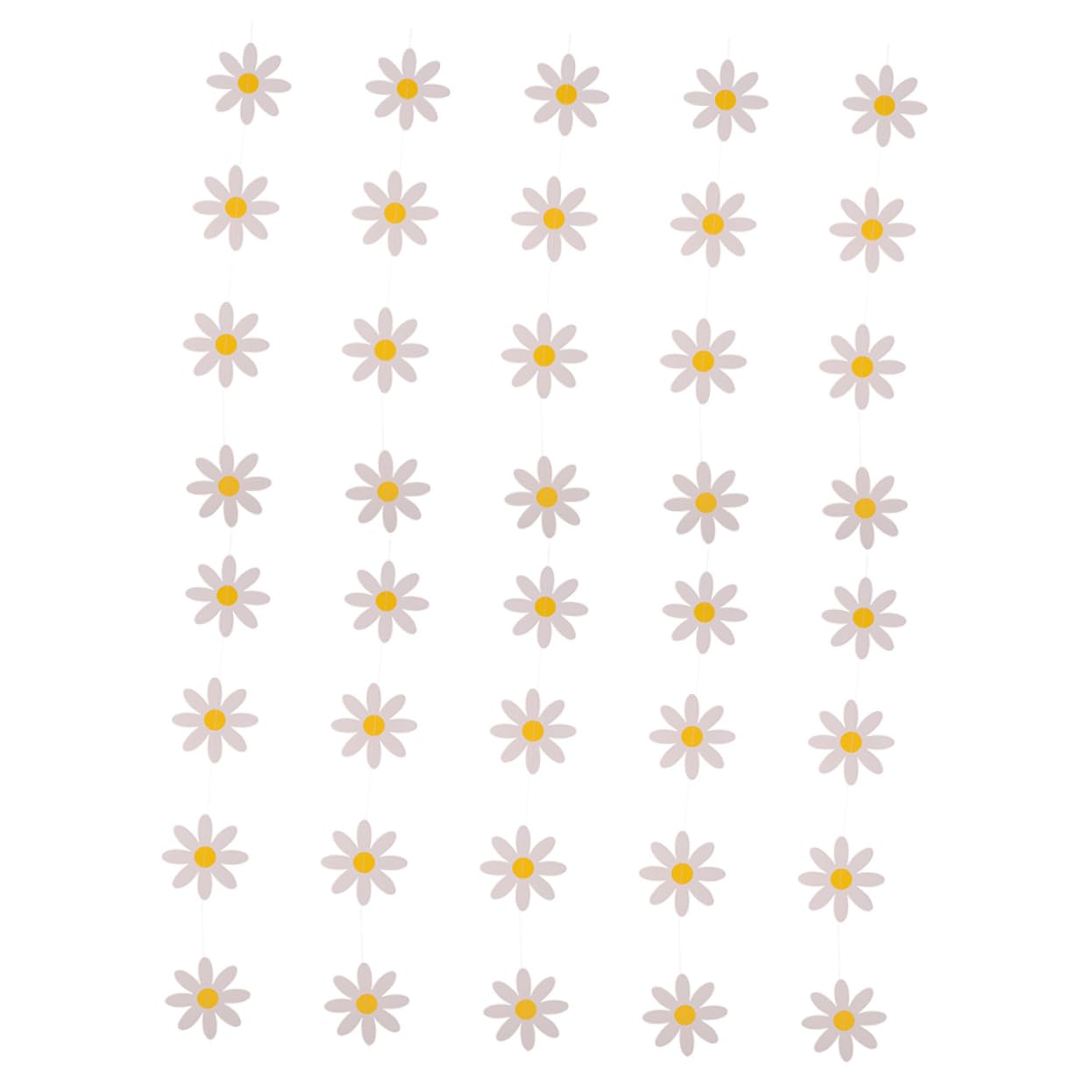 VICASKY 15piezas Banderín De Margaritas Para Cumpleaños Guirnalda Decorativa Para Fiestas Para Bautizos Shower y Decoraciones De