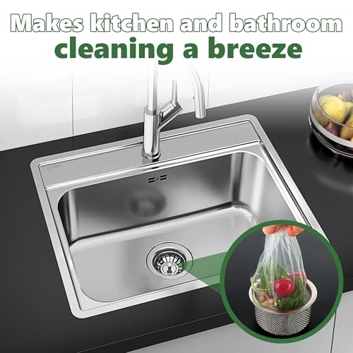300 Stück Einweg Siebbeutel Waschbecken, Sink Filter Küchenspüle Sieb Einweg Sieb für Spülbecken Müllbeutel Küchenspüle Sieb Tasche Filtertüten, Polyester Waschbecken Sieb für Küche, Waschbecken, Bad