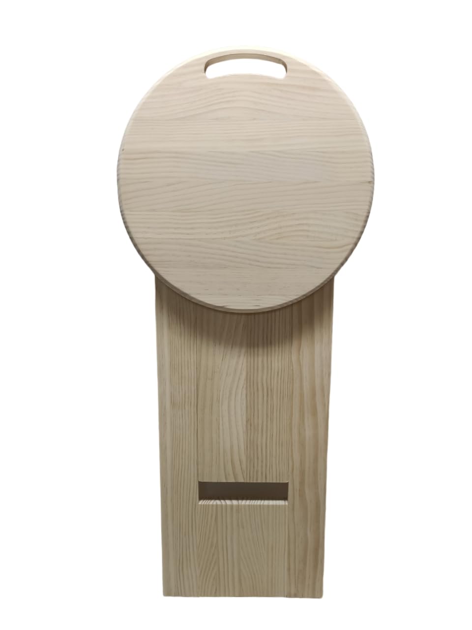 Opklapbare kruk van hout, rond, licht, robuust en zeer klein, slechts 4 cm ingeklapt en 1,5 kg gewicht, gesloten 71 x 30 x 4 cm, open 45 x 30 x 30 cm (natuurlijk hout, 1 Opklapbare kruk van hout, rond, licht, robuust en zeer klein, slechts 4 cm ingeklapt en 1,5 kg gewicht, gesloten 71 x 30 x 4 cm, open 45 x 30 x 30 cm (natuurlijk hout, 1