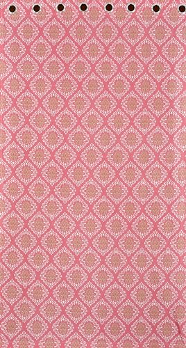 Image of Polyester Nexus Design Printed Room Darkening Window Curtains 6 Feet Set of 2 | Blackout Curtains for Bedroom Living Room Decor - Pink