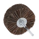 JECOMPRIS Brosse Rotative Poils de Cheval pour Touret Accessoire de Polissage Polyvalent pour Sculpture sur Bois Finition et Application de Cire