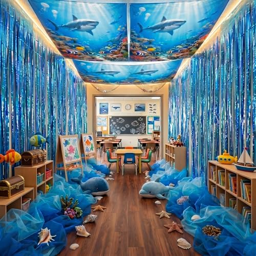 Moukeren 12 Pcs Under The Ocean Hanging Classroom Decorations by Moukeren - Used condition - Image 3