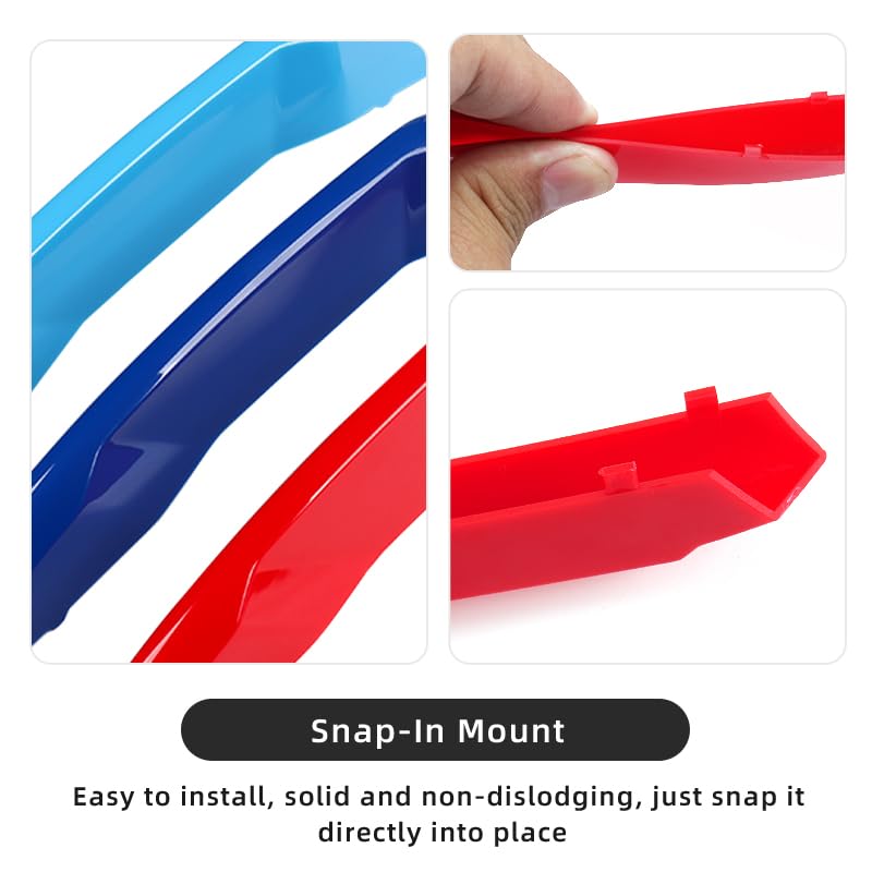 Image of M-Colored Stripe Grille Insert Trims for BMW Accessories, ABS Car Accessories for BMW Grill Stripes X5 G05 2024 2025 2026 7-Beam
