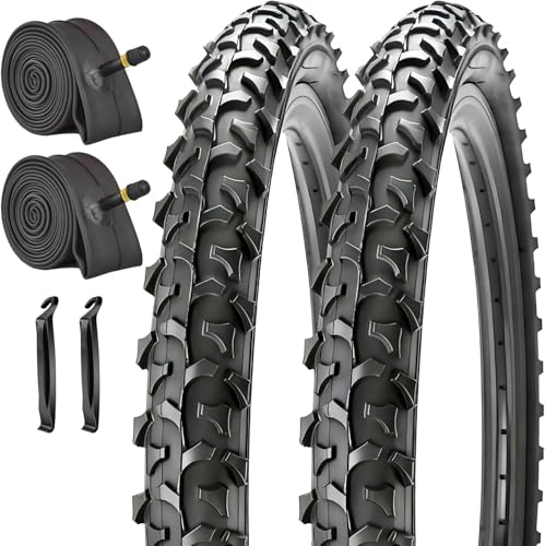 SIMEIQI 2 Pack Bike Tires and Tubes 16x1.95 Compatibel with 116x1.75/1.95 Replacement Bike Tires for Mountain Trail Hybrid Bicycles