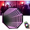 LED Infinity Mirror Tunnel Lamp, LED 3D Mirror Night Light, 3D Mirror Tunnel Light with Remote 358 Magical Multi Color Changing Light, RGB Color-Changing Tunnel Light,Octagon-50cm
