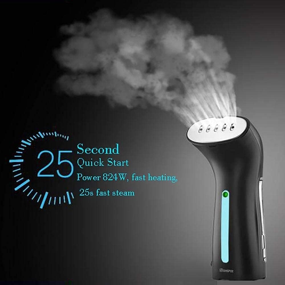 Clothes Steamer, 824W Powerful Garment Steamer for Clothes, Large Water Tank Portable Handheld Fabric Steamer for Travel, Home, Fast Heat