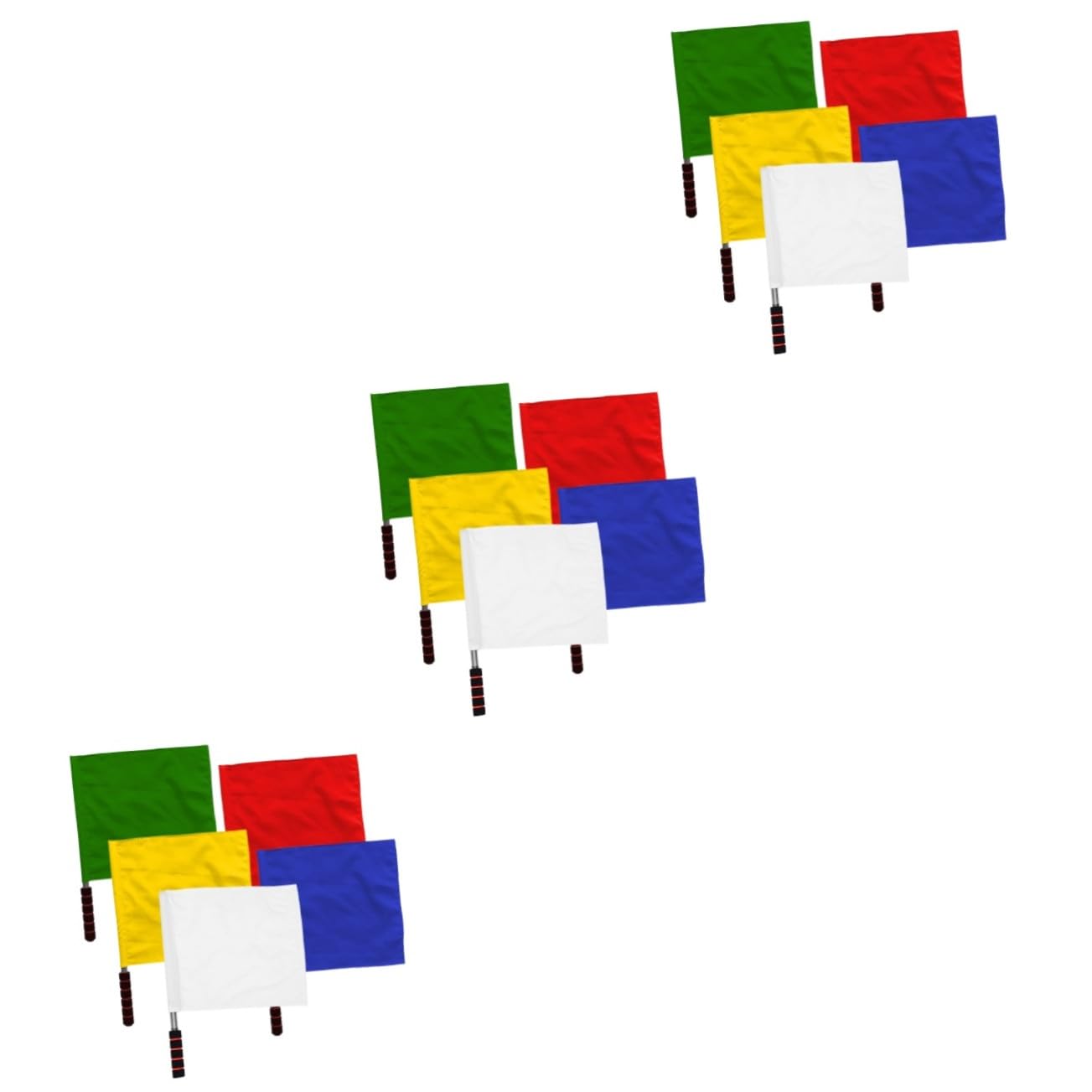 3 Series Banderas De Señalización Para Árbitros Portátiles Y Resistentes Para Competencias Deportivos 5 Piezas X 3