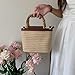 APGLSXY Fashion Straw Woven Bag Small Bucket Bag Crossbody Bag SummerBeach Shoulder Bag