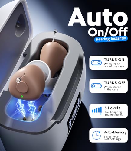 Image of Hearing Aids for Seniors With Auto UV Cleaning FSA-HSA Eligible | Rechargeable OTC Hearing Aid Advanced Noise Cancellation, Nearly Invisible Design for Adults & Seniors