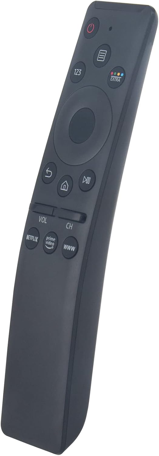 ด้านหน้าทำมุม view of the Beyution RM-L1593 remote control, highlighting shortcut buttons