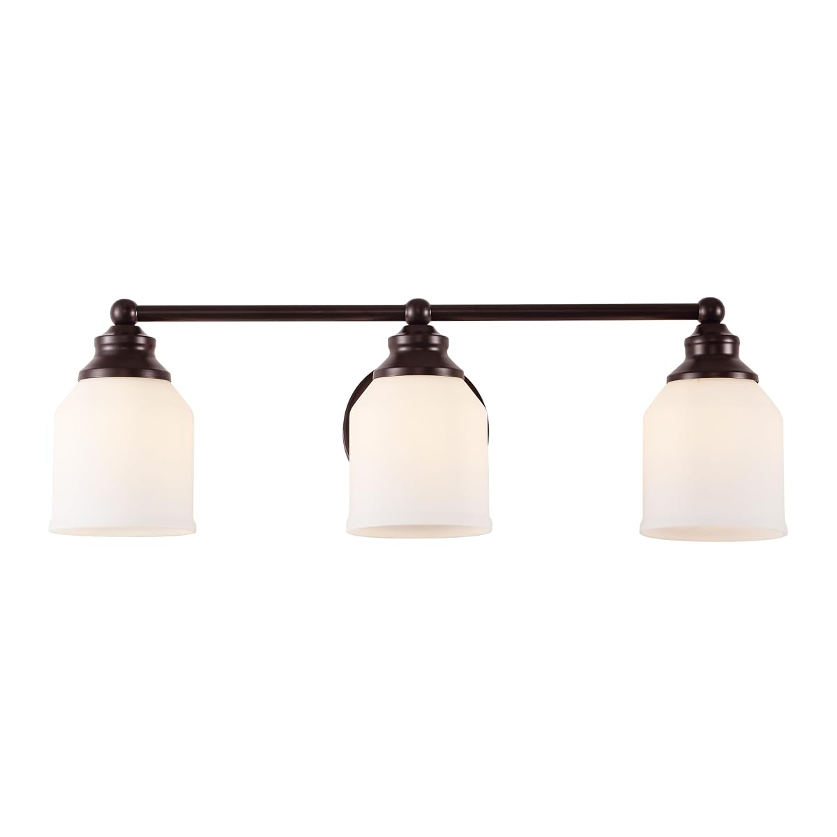 JONATHAN Y 24 Oil Rubbed Bronze/White Modern Farmhouse LED Vanity Light Wall