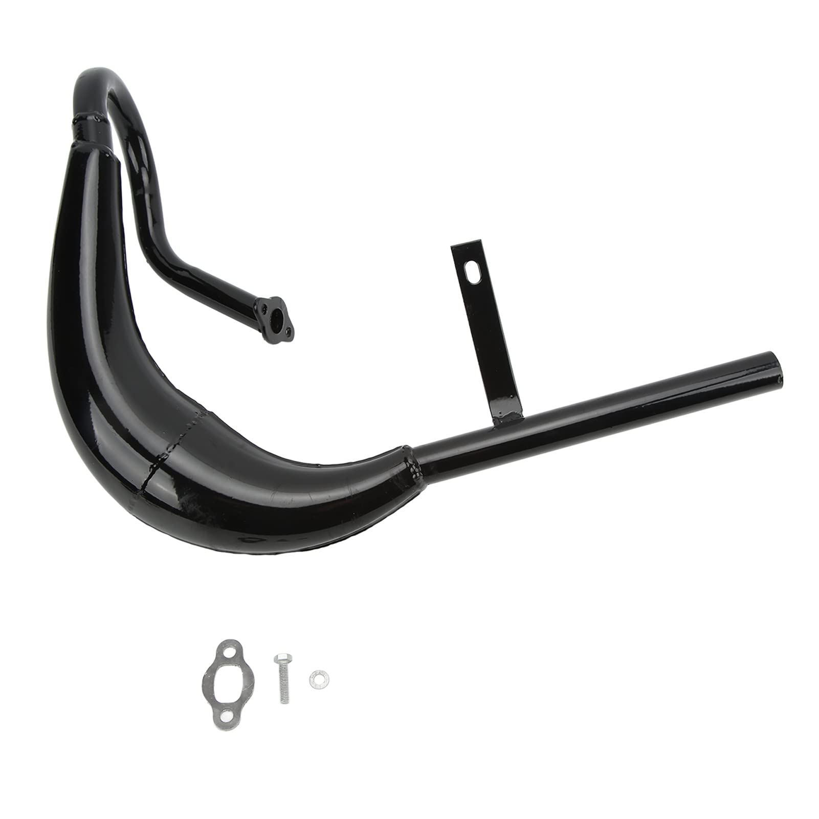 Tubo Marmitta di Scarico Fat Belly, Silenziatore Nero per Moto con Motore a 2 Tempi, con Materiale in Ferro
