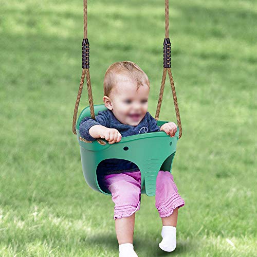 Dolibest Outdoor Swing, Tree Indoor Swing Seat Full Backrest High Support Soft Baby Swing with Adjustable Rope 130-200 cm Mousqueto Children, Elephant Green, Up to 272 kg by Dolibest - Image 3