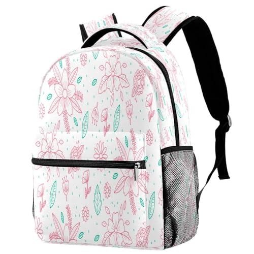 Sac à dos d'école confortable à motif fleurs contre le stress