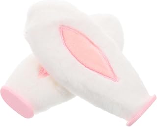 Abaodam 2 Piezas Decoracion De Casco Accesorios para Casco Accesorios para Cascos De Moto Decoración De Orejas De Conejo Decoración De Orejas Accesorio para Cascos De Moto Felpa Rosa