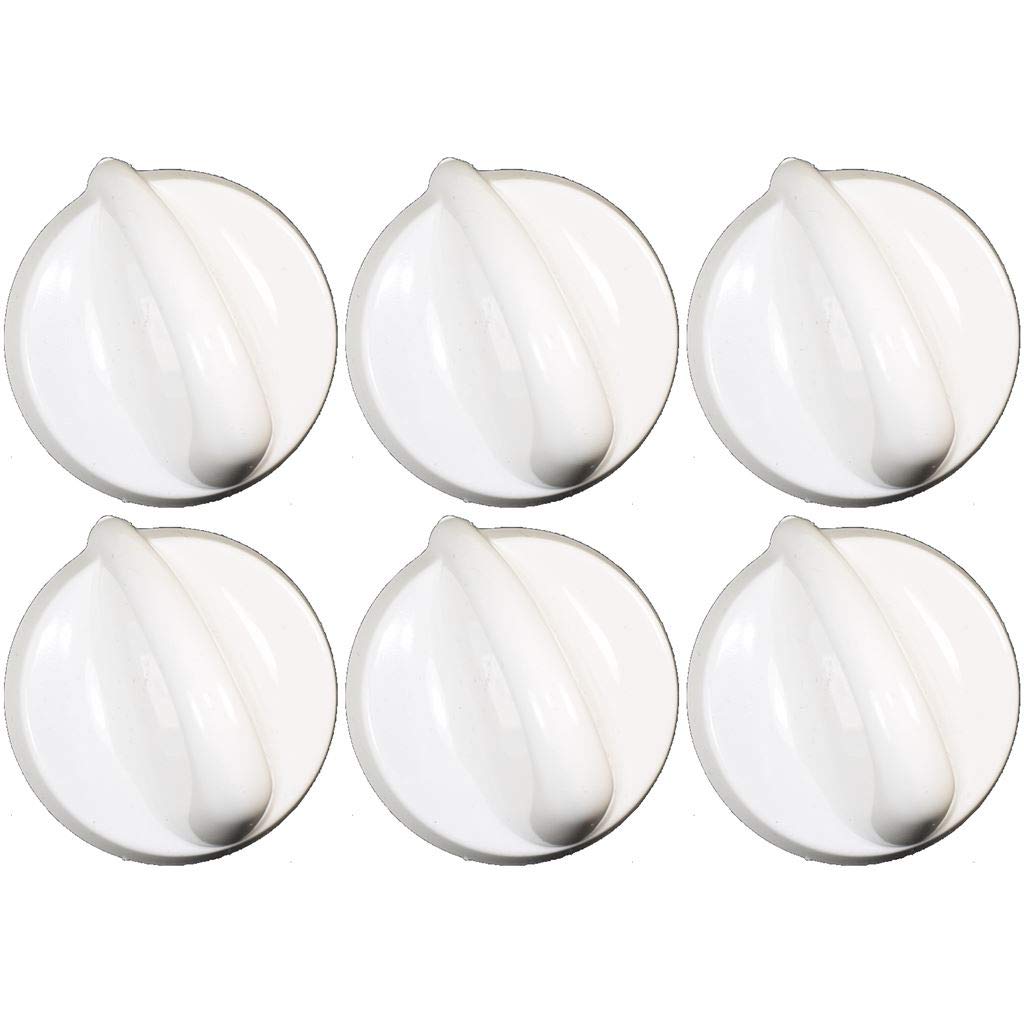 Ufixt White Cooker Control Knobs Pack Of 6 Compatible With Belling 300 Series