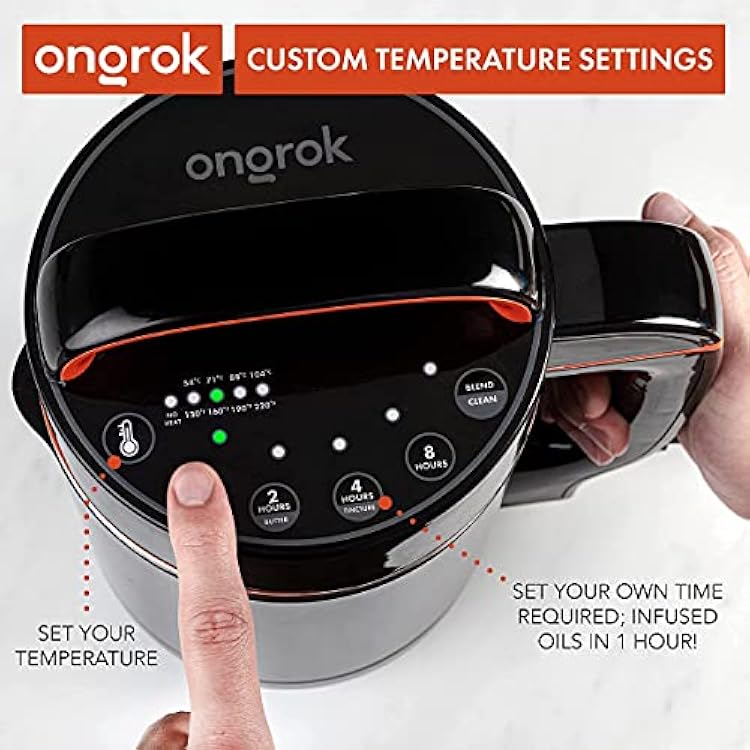 ONGROK Butter Maker & Oil Infuser Machine - Sleek Butter Machine with Simple Functionality, Electric Tincture Machine Kit for Edible Herbal Oil with all Accessories (Large)
