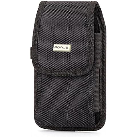 Black Rugged Case Holster Belt Clip Cover for Verizon Samsung Galaxy S6 (SM-G920V) Cover