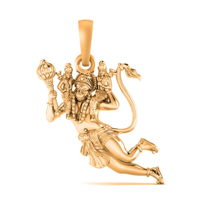 Pendentif Hanuman argent plaqué or : un bijou durable qui ne ternit pas