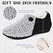 ERGOfoot Orthopedic Slippers with Arch Support for Women and Men – Fuzzy House Shoes for Plantar Fasciitis Relief, Closed Back, Soft Plush Sherpa Fleece Lining Moccasin/Grey W6/M5