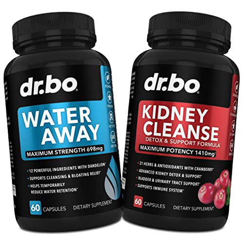 Water Pills Diuretics For Water Retention - Kidney Cleanse Detox Support Supplement - Water Away Herbal Diuretic Supplements - Help Repair Kidneys, Bladder Control & Urinary Tract Health Renal Formula #TOP17