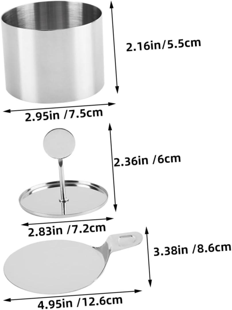 ULTECHNOVO Baking Molds Set Round Mousse Ring Cake Mould Cake Collar for Tiramisu Battenberg
