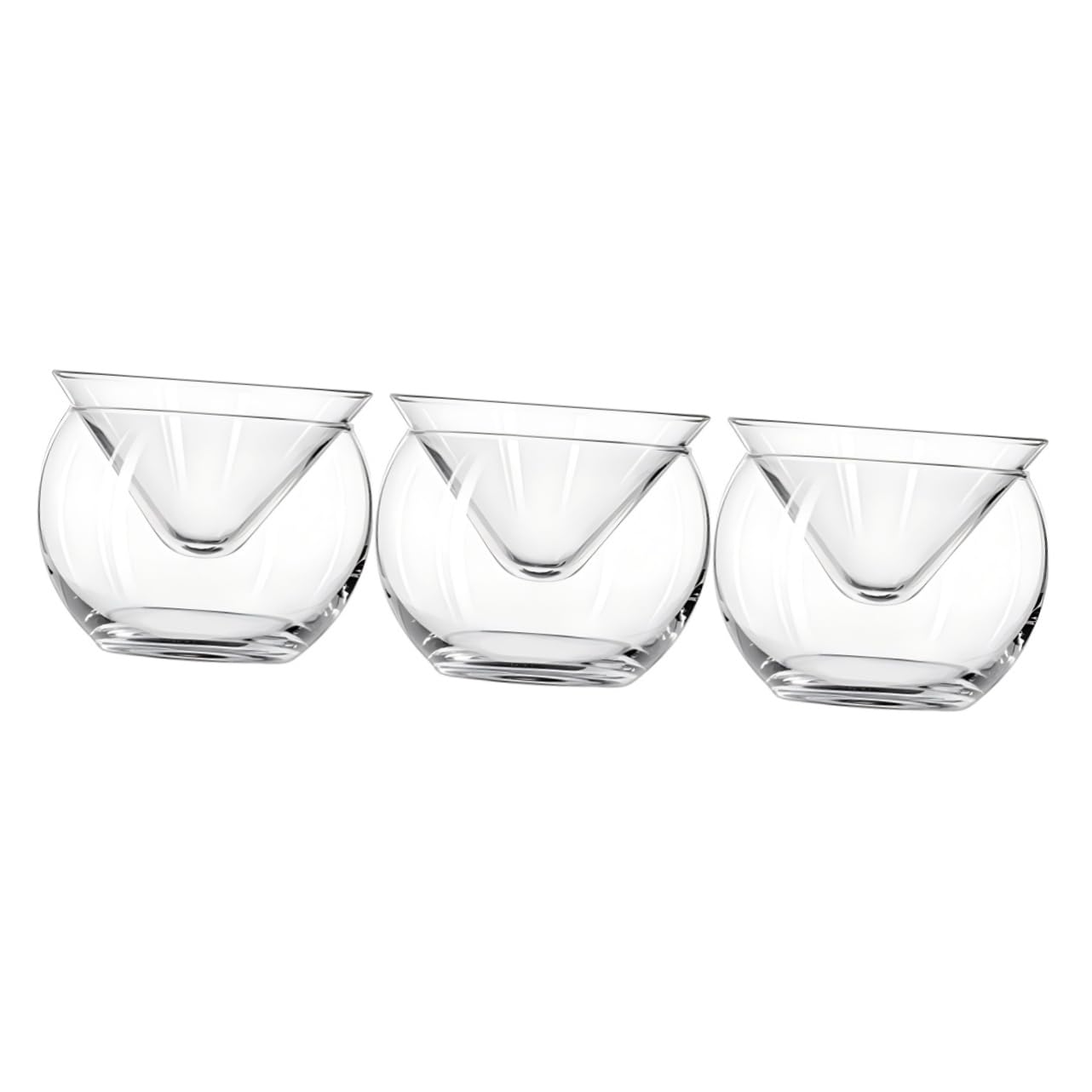 Bol verre transparent double couche haut de gamme pour restaurant