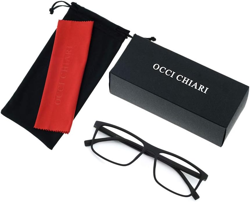 OCCI CHIARI TR90 Men's Eyeglasses Frame Fashion Clear Lens Glasses Eyewear Rectangular Lightweight Glasses - Image 7