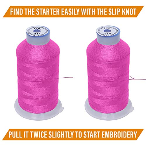 40 Colors Polyester Embroidery Machine Thread Kit For Brother Babylock Janome Singer Pfaff Husqvarna Bernina Embroidery And Sewing Machines 40 Wt 500M (550Yards) #TOP5