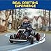 JOYSTROLL Planet X8 24V Electric Go Kart, 2x150W Drift Kart for Big Kids, 5-Point Safety Belt with Soft Start, Up to 8 MPH Racing Speed, 7AH Large Battery, Power Display, Wireless, Music