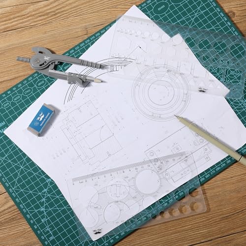 Image of Mr. Pen- Circle Template, 2 pcs, Circle Template for Drawing Stencils, Shape Stencils, Geometric Stencils, Drawing Templates Stencils, Drafting Supplies