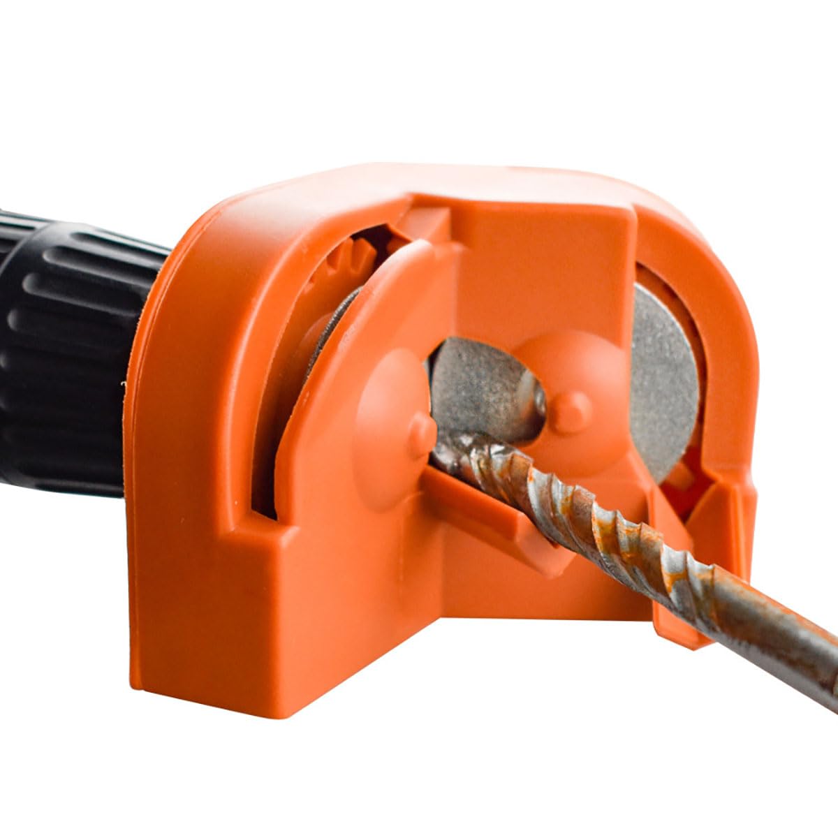 Portable Electric Sharpening Fixture – Interchangeable Abrasive Wheels, Dust Collection, for Drill Bits and Deburring
