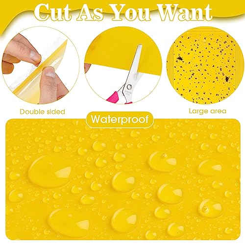Double Sided Sticky Traps Gnat Killer For Flying Plant Insect Indoor Outdoor Such As Fungus Gnats, Whiteflies, Aphids, 7.9 X 4 Inches (Yellow, 220 Pcs) #TOP2