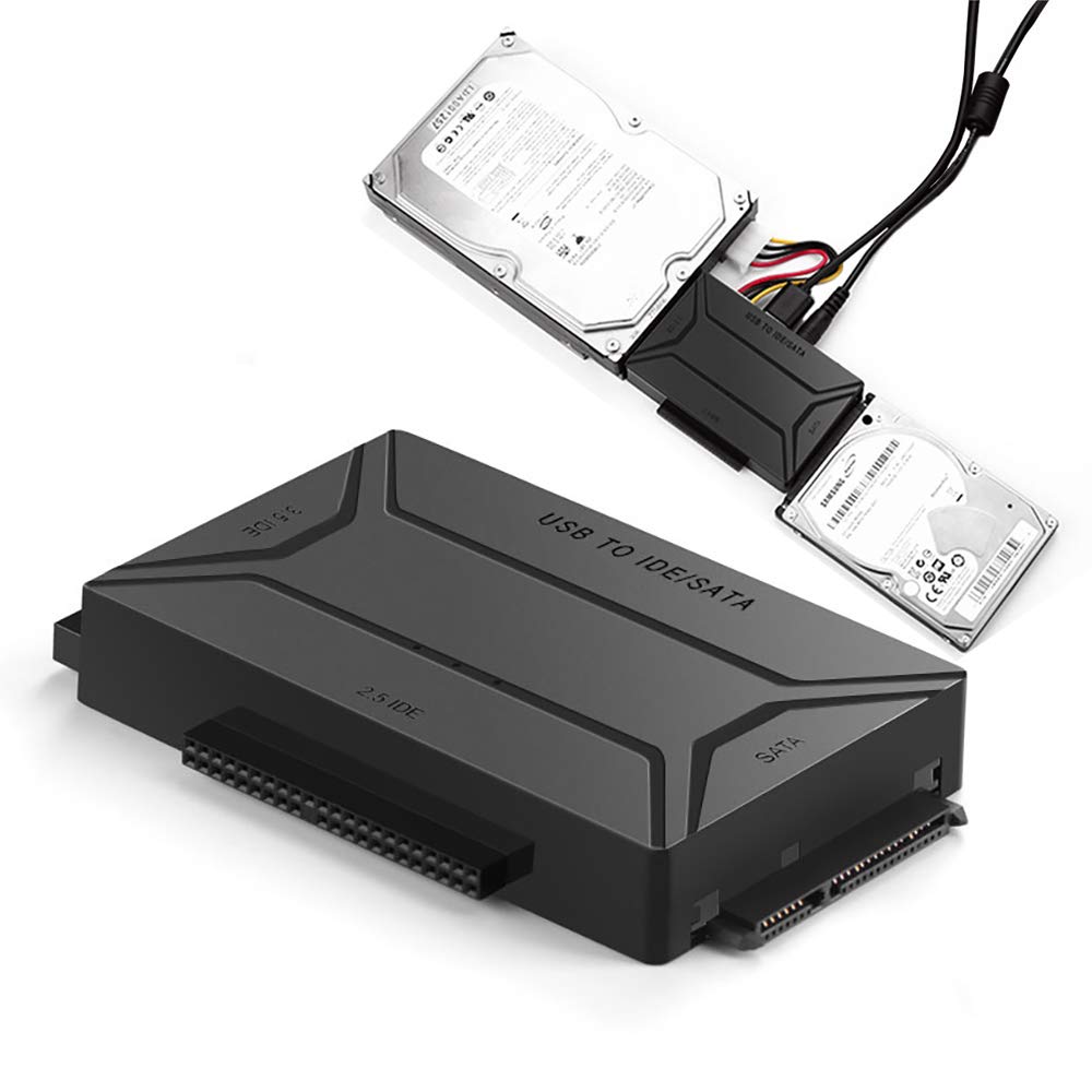 CNRGHS External Hard Drive Adapter Kit, USB3.0 To SATA/IDE Easy-drive Cable, Multi-function Adapter, Connect 2.5/SATA2.0/SATA3.0 Interface Hard Disk, Support HDD/SSD Solid State Drive