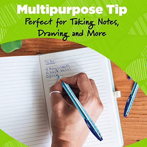 Bic Ecolutions Ocean-Bound Plastic Gel Pens, Medium Point (1.0Mm), 12-Count Pack, Retractable Assorted Ink Pens Made From 78% Ocean-Bound Recycled Plastic Excluding Ink Cartridge #TOP5