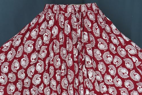 Image of Premium Long Skirt | Stylish Long Crushed Cotton & Unique Prints | Floor Length Skirt for Women | Elastic Waist Premium Maxi Skirt - Comfortable Casual Wear