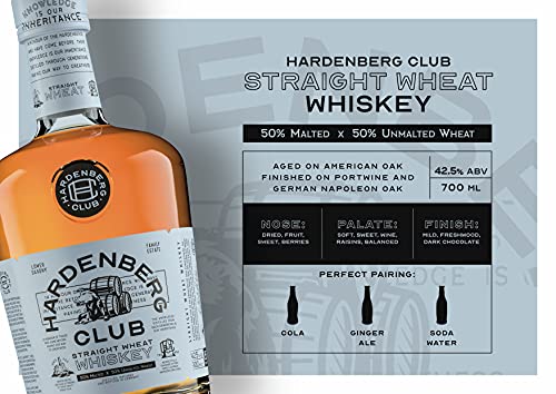 Hardenberg Club Whiskey - Straight WHEAT Whiskey - Finish im Portwein und deutschen napoleonischen Eichenfass - mit… – Bild 3