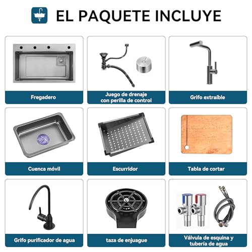Consejos y reviews para comprar Fregaderos de acero inoxidable que Puedes comprar On-line. 39 Imagen adicional