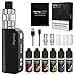 Manvap E Zigarette 80W E Shisha mit 0.3 Ohm 2ml Verdampfer Tank, 2200mah Akku Kit,Regelbare Watt LED Bildschirmmit 6x10ml E Liquid 0,0mg Nikotin
