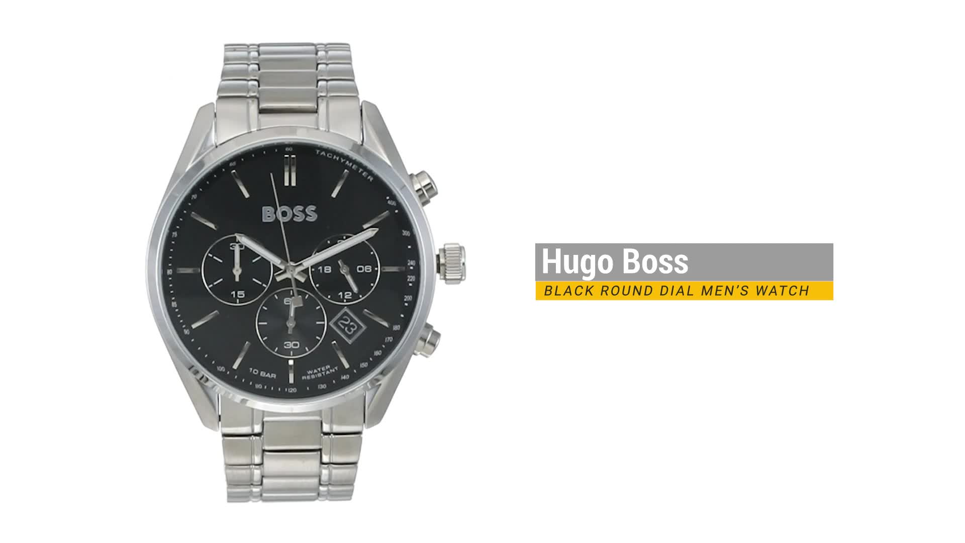 BOSS Champion Qtz Fashion Chrono Black Round Dial Men's