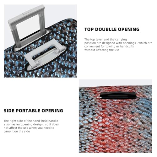 Rainbow Trout Skin Travel Luggage Cover Elastic Suitcase Protector Washable Baggage Covers For Trunk Case Fits 18-21 Inch Luggage pattern24