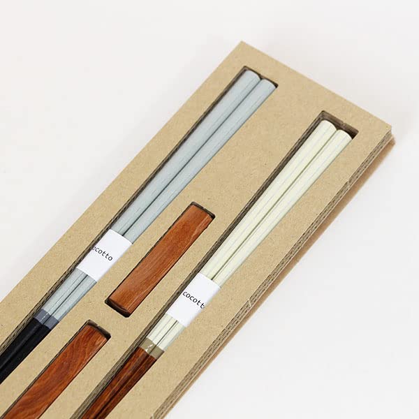 Japanese Wooden Chopsticks Pair Set with Rests Modern Gift Box Made in Japan
