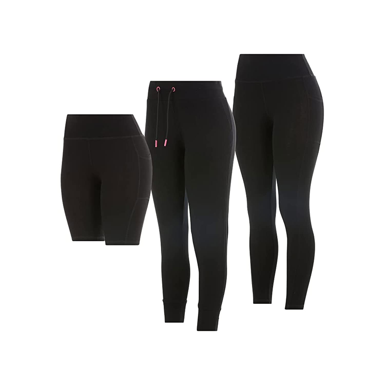 X Game Time Workout Sets for Women, High-Waisted Yoga Pants, Biker Shorts, Joggers, Tummy Control Leggings, Compression Pants