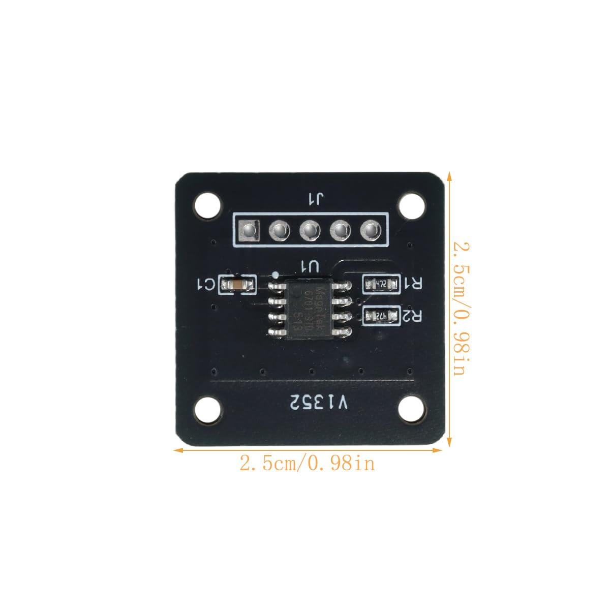 Lot de 3 modules de capteur d'encodeur magnétique MT6701, mesure d'angle absolu 14 bits, technologie à effet Hall différentiel
